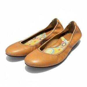 Born Tan Leather Flats